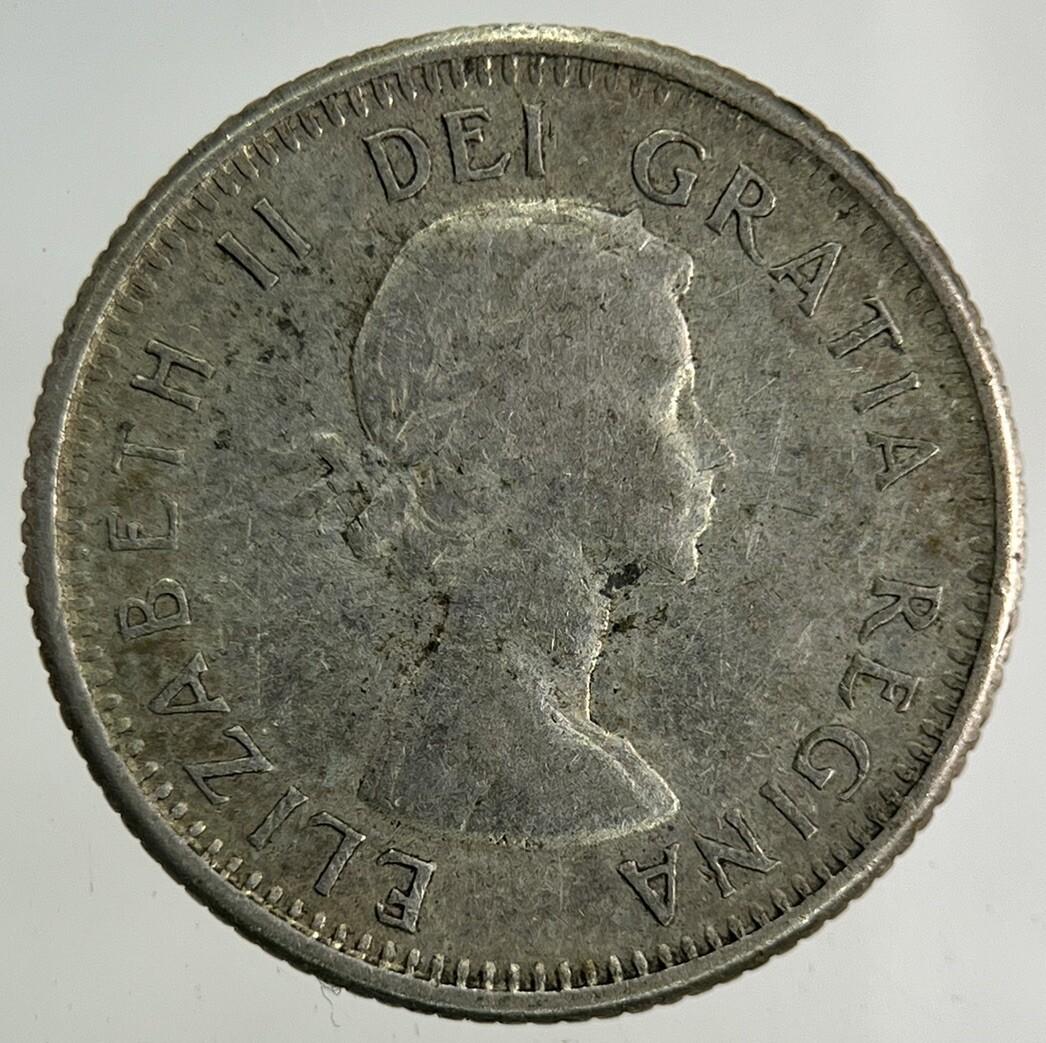 1960 Canada 10 Cents Silver Coin | Fine Collectable Grade