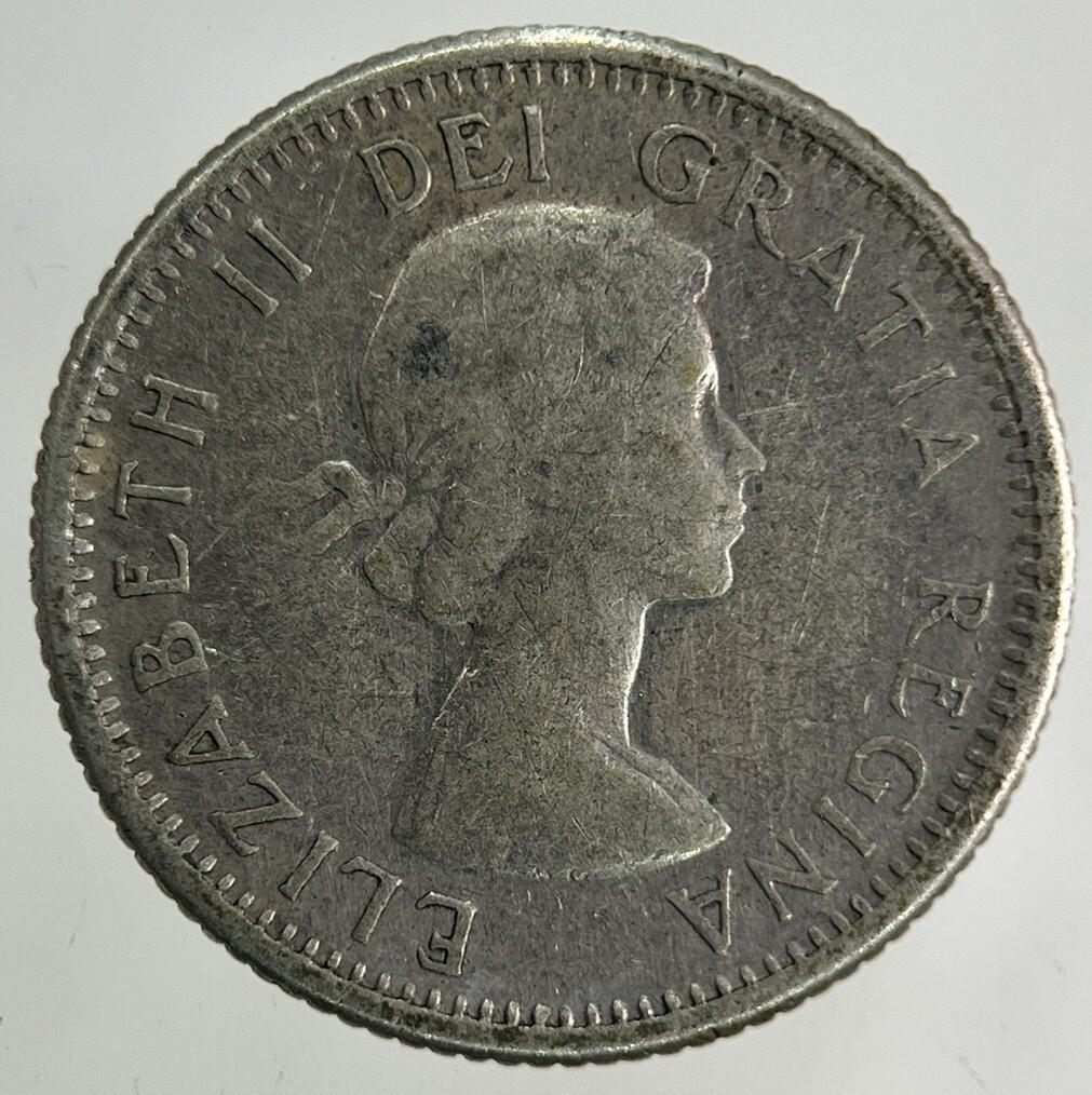 1960 Canada 10 Cents Silver Coin | Fine Collectable Grade