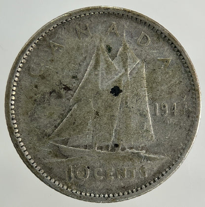 1947 Canada 10 Cents Silver Coin | Collectable Grade