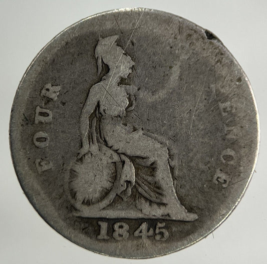 1845 Victoria Groat Four-Pence Silver Coin | Collectable Grade