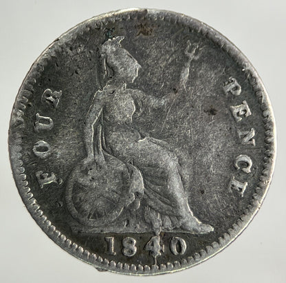 1840 Victoria Groat Four-Pence Silver Coin | Collectable Grade