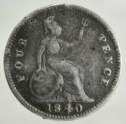 1840 Victoria Groat Four-Pence Silver Coin | Collectable Grade
