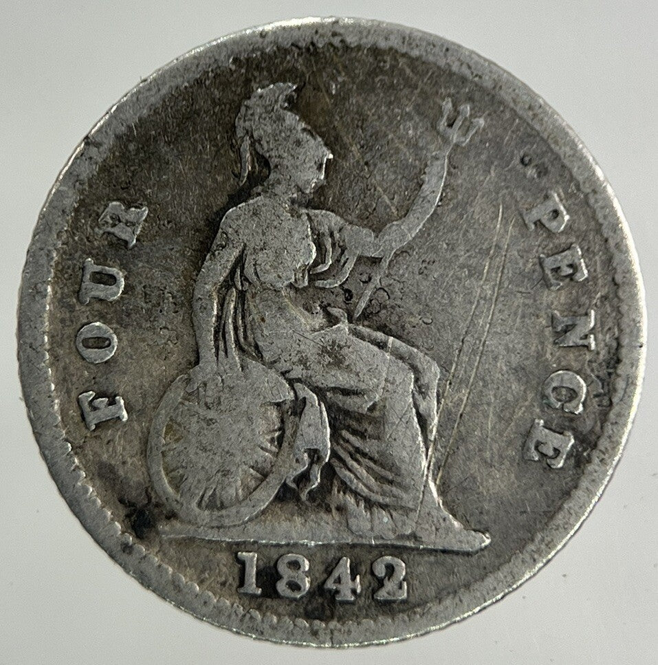 1842 Victoria Groat Four-Pence Silver Coin | Collectable Grade