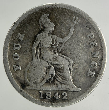 1842 Victoria Groat Four-Pence Silver Coin | Collectable Grade