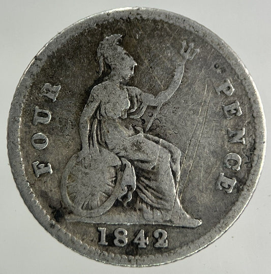 1842 Victoria Groat Four-Pence Silver Coin | Collectable Grade