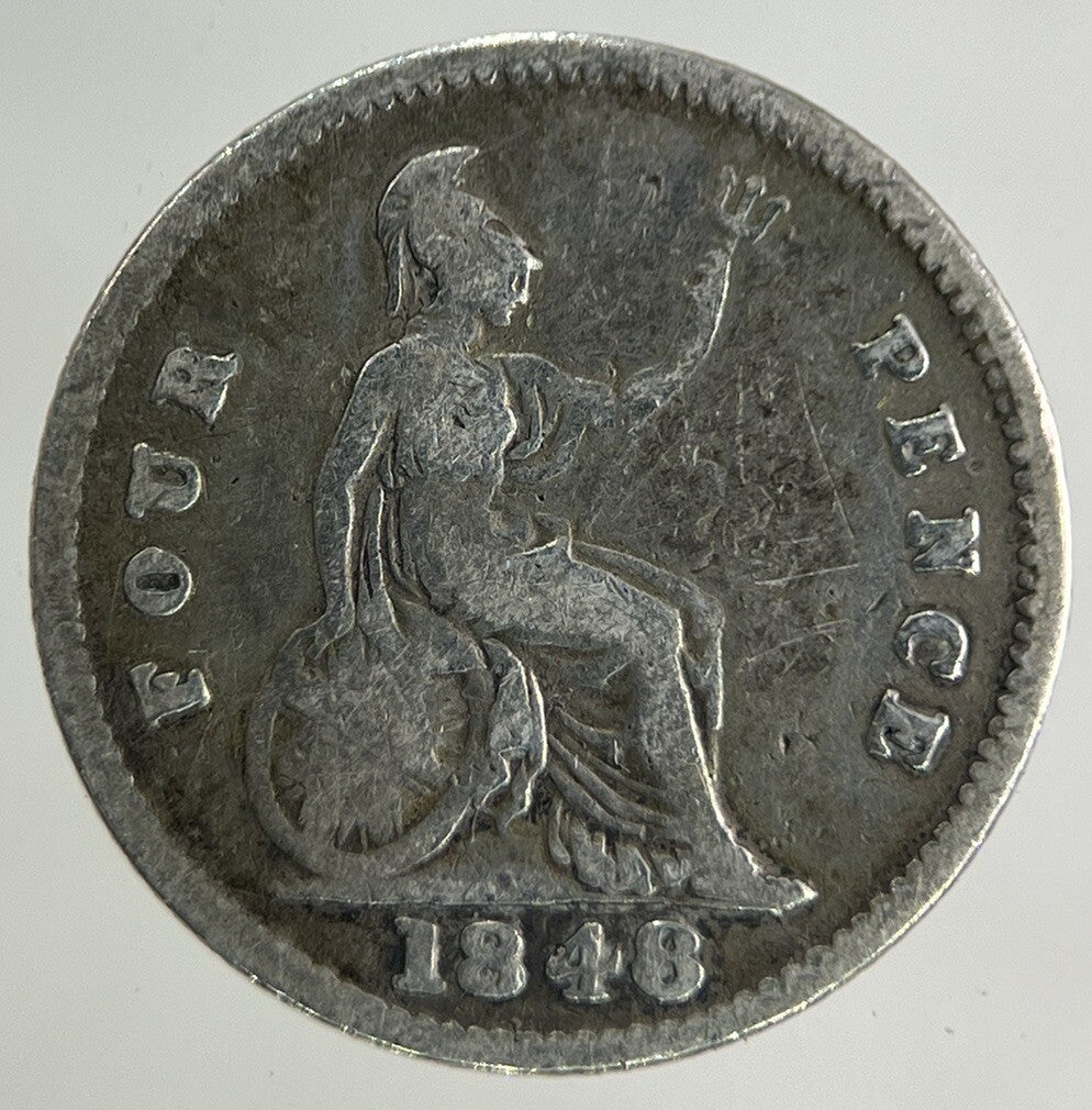 1848 Victoria Groat Four-Pence Silver Coin | Collectable Grade
