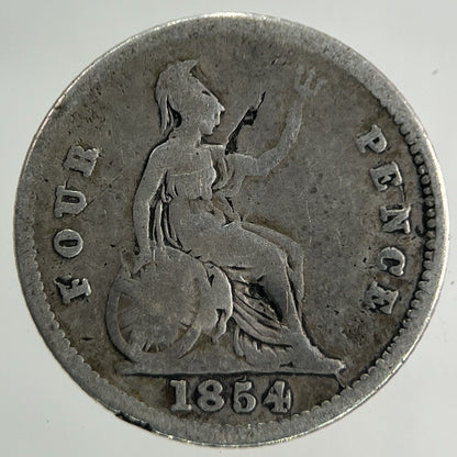 1854 Victoria Groat Four-Pence Silver Coin | Collectable Grade