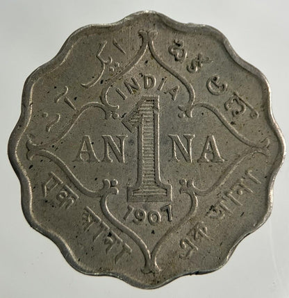 1907 India 1 Anna Coin | Very High Grade