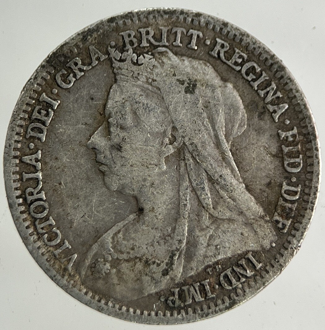 1900 Victoria Threepence Silver Coin | Fine Collectable Grade