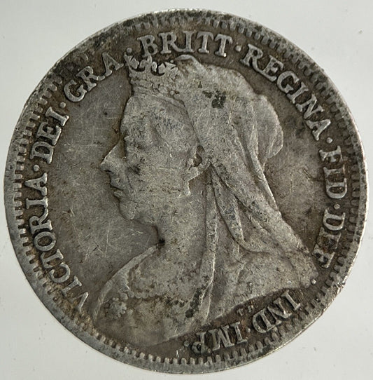 1900 Victoria Threepence Silver Coin | Fine Collectable Grade