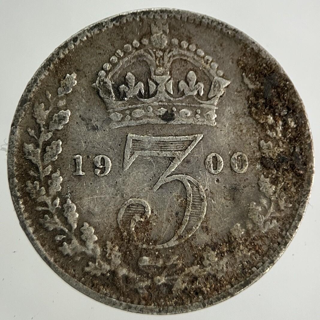 1900 Victoria Threepence Silver Coin | Fine Collectable Grade
