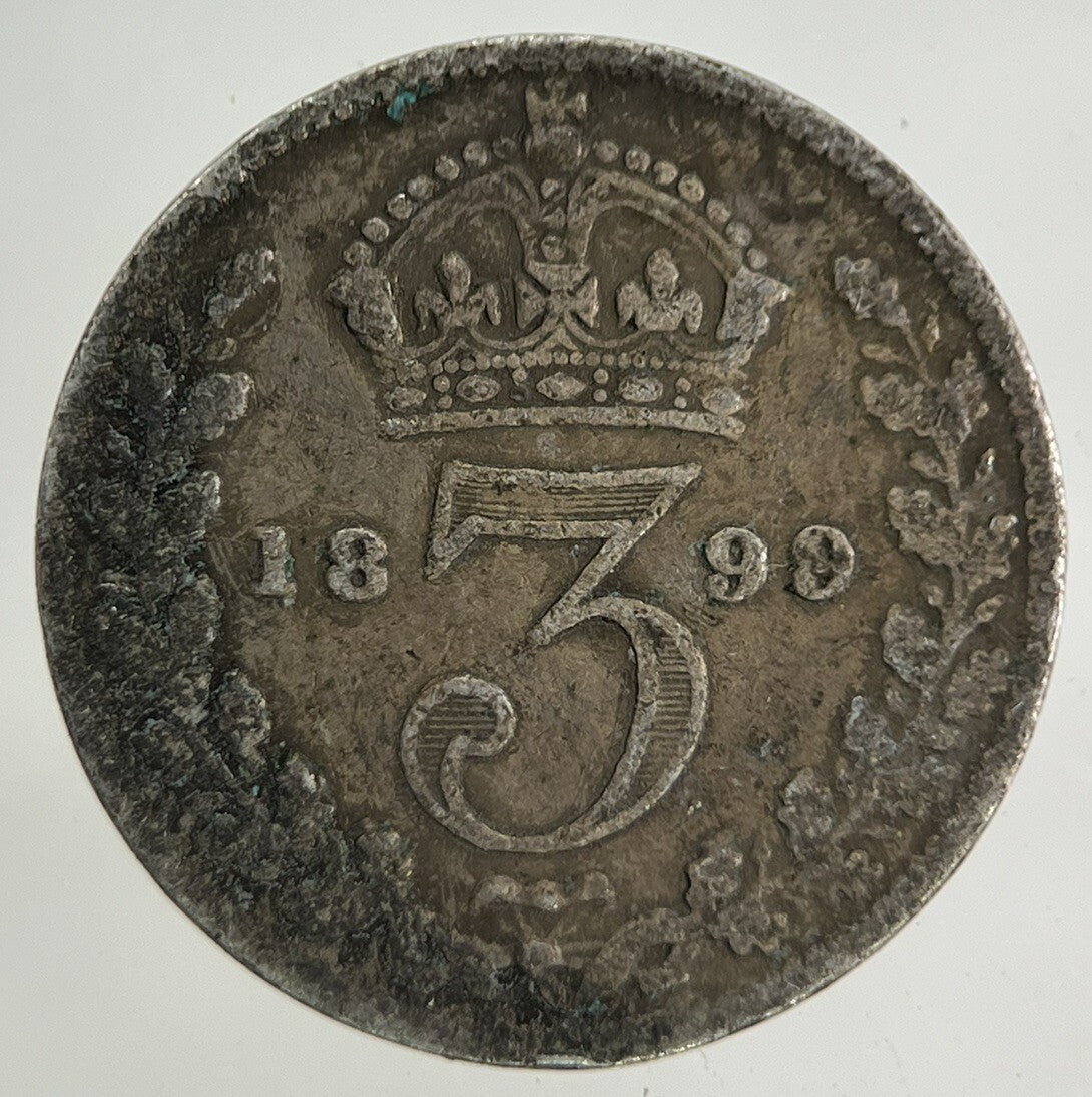 1899 Victoria Threepence Silver Coin | Fine Collectable Grade