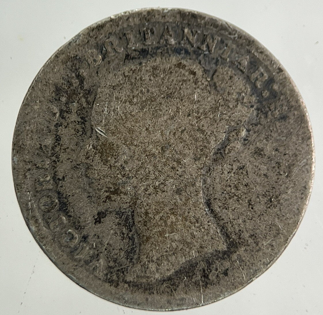 1875 Victoria Threepence Silver Coin | Fair Grade