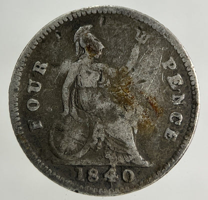 1840 Victoria Groat Four-Pence Silver Coin | Collectable Grade