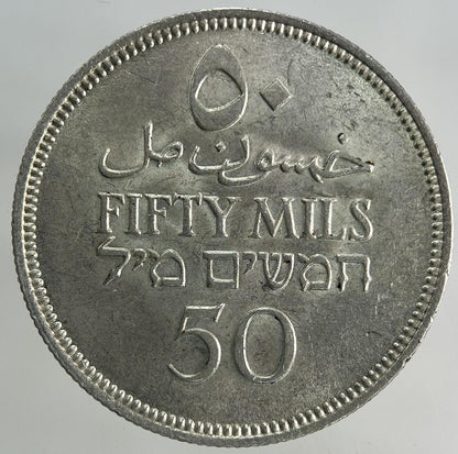 1942 Palestine 50 Mils Silver Coin | Very Fine Grade