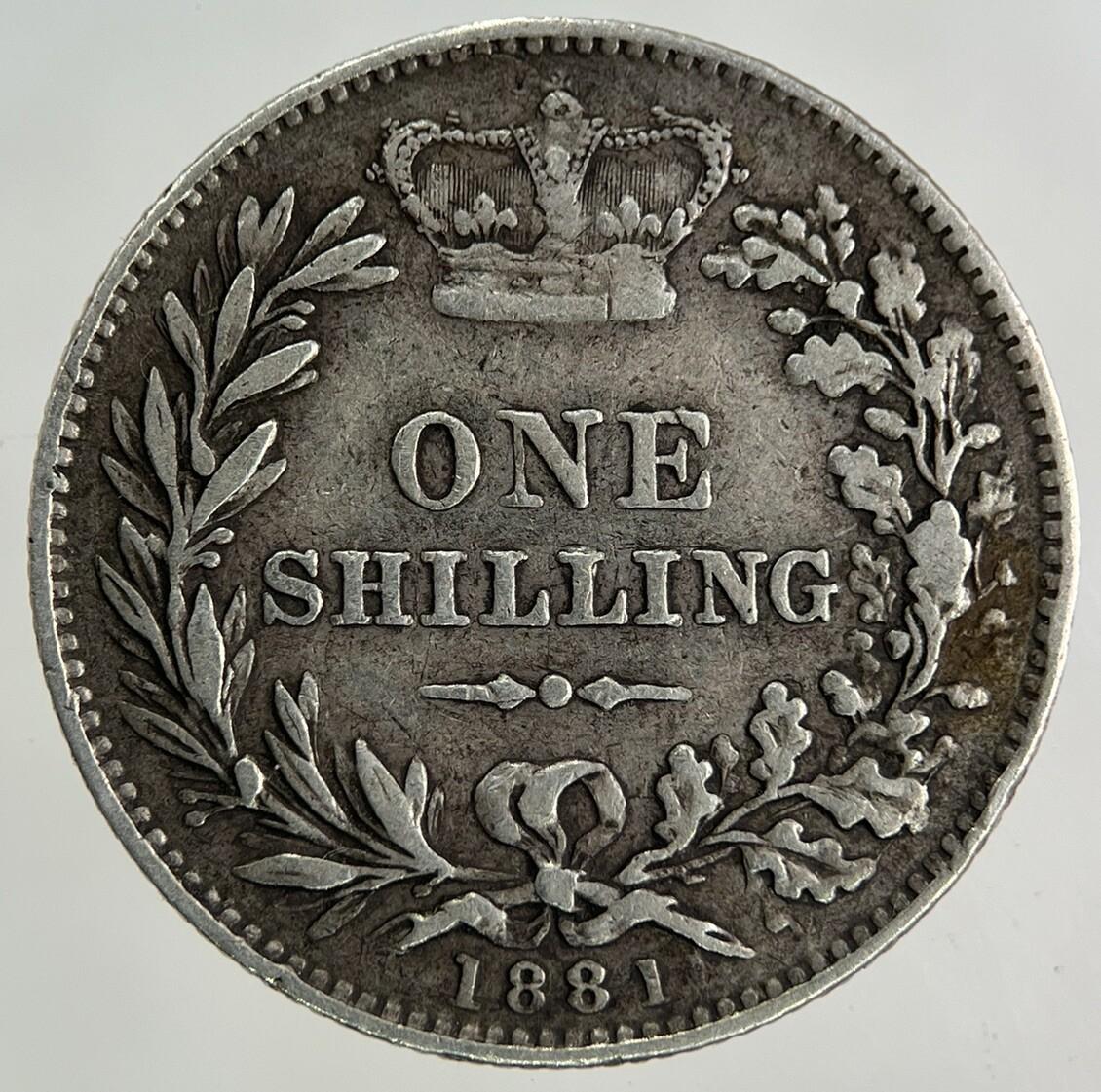 1881 Victoria One Shilling Silver Coin | Very High Grade