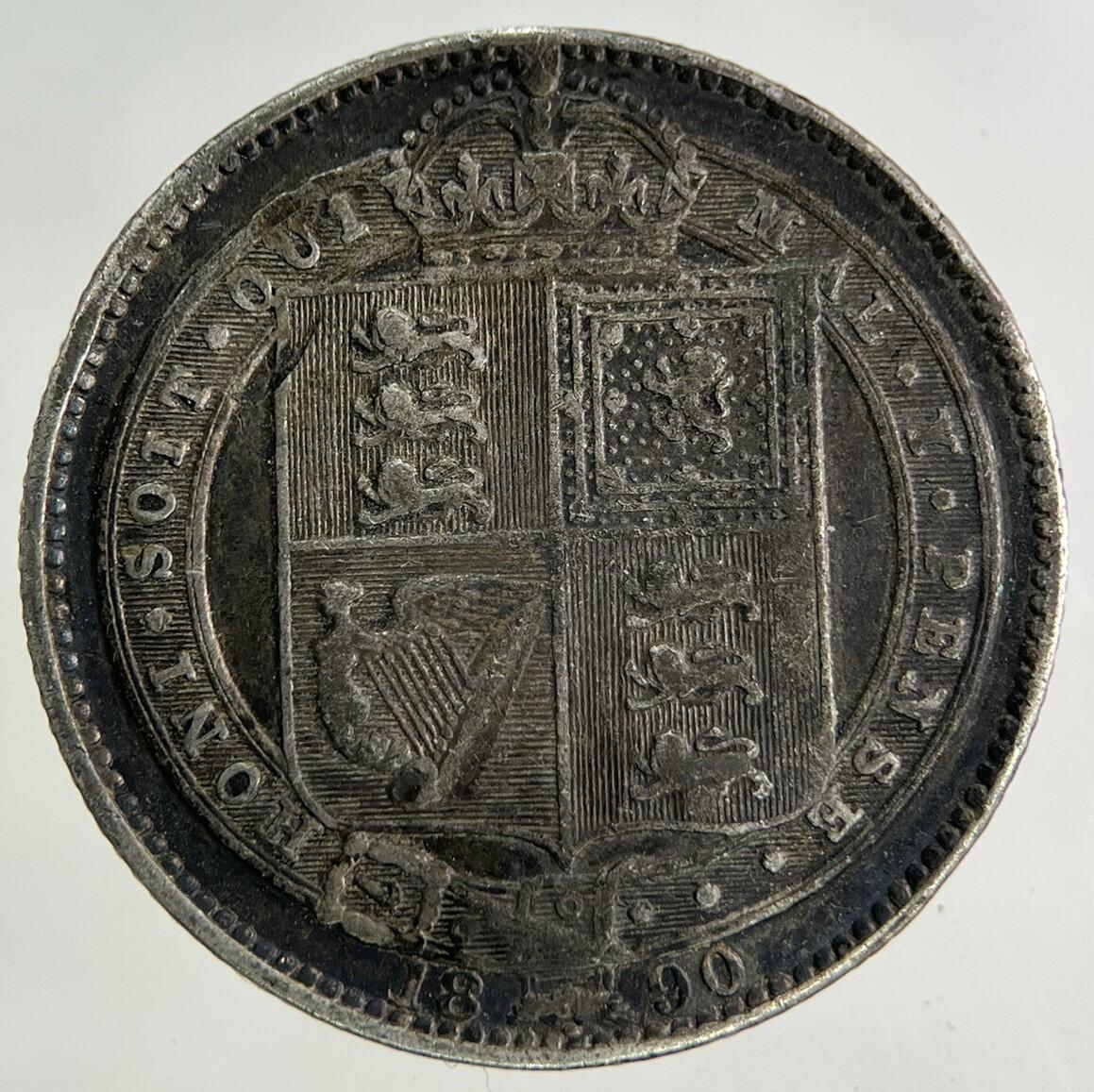 1890 Victoria One Shilling Silver Coin | Collectable Grade