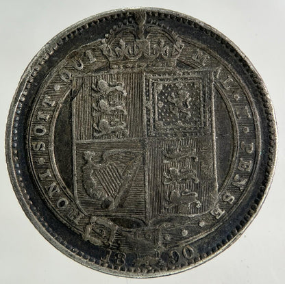 1890 Victoria One Shilling Silver Coin | Collectable Grade
