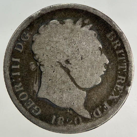 1820 George III 3rd One Shilling Silver Coin | Collectable Grade