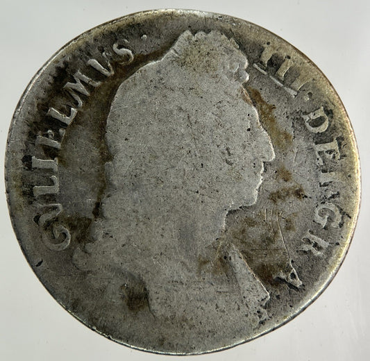 1696 William III 3rd One Shilling Silver Coin | Collectable Grade