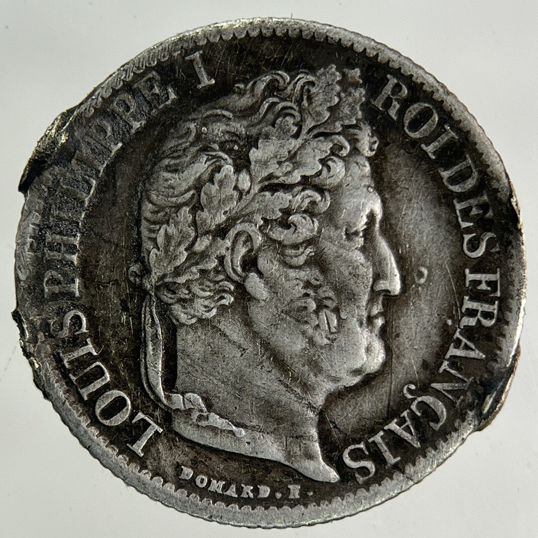 1840 France 1/2 Half Franc Silver Coin | Very High Grade