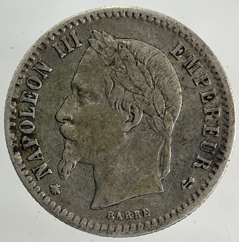 1865 France 50 Centimes Silver Coin | Very High Grade