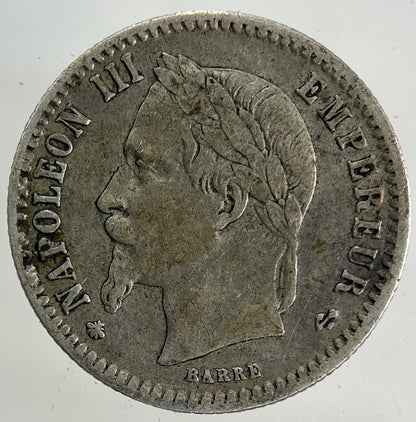 1865 France 50 Centimes Silver Coin | Very High Grade