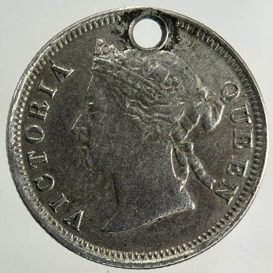 1881 Hong Kong 5 Cents Silver Coin | Very High Grade