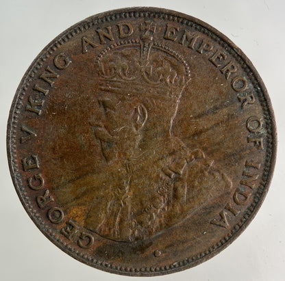 1925 Hong Kong One Cent Coin | Very High Grade