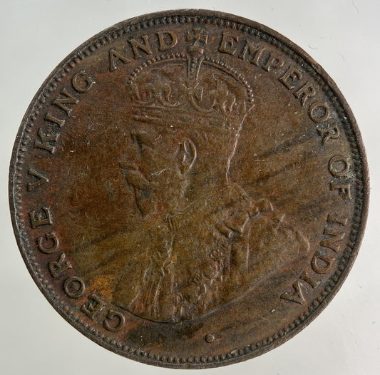 1925 Hong Kong One Cent Coin | Very High Grade