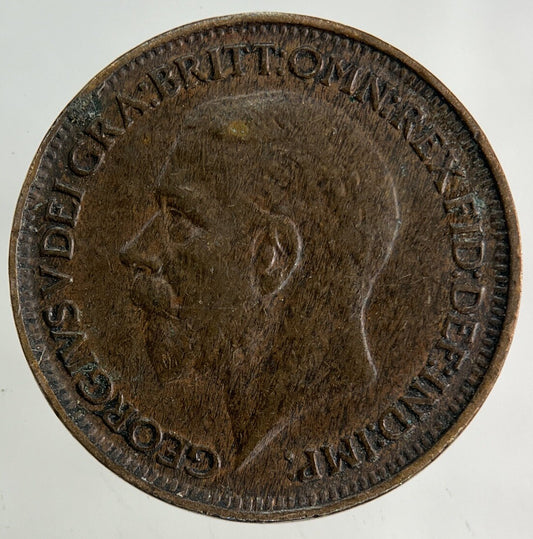 1926 George V Farthing Coin | Fine Collectable Grade
