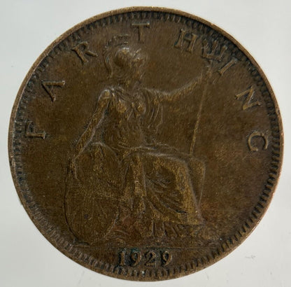 1929 George V Farthing Coin | Fine Collectable Grade