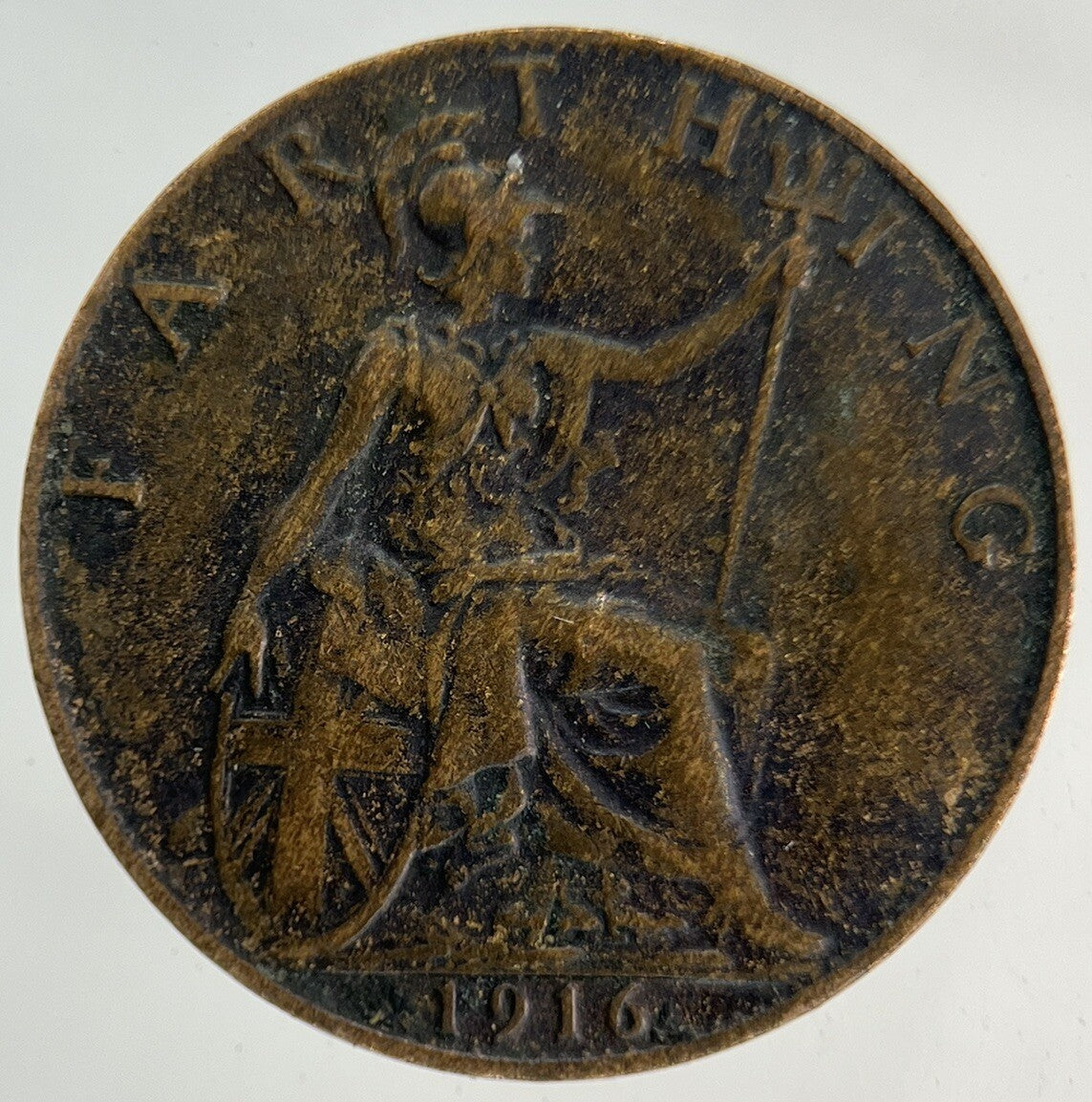 1916 George V Farthing Coin | Fine Collectable Grade