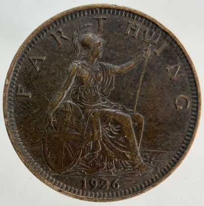 1926 George V Farthing Coin | Fine Collectable Grade