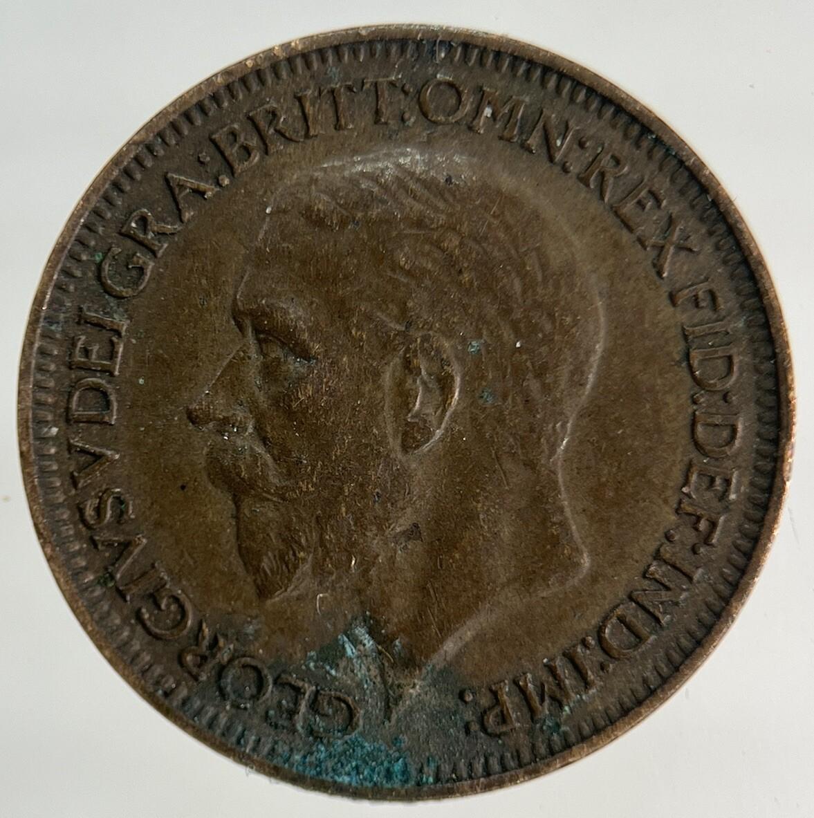 1934 George V Farthing Coin | Fine Collectable Grade