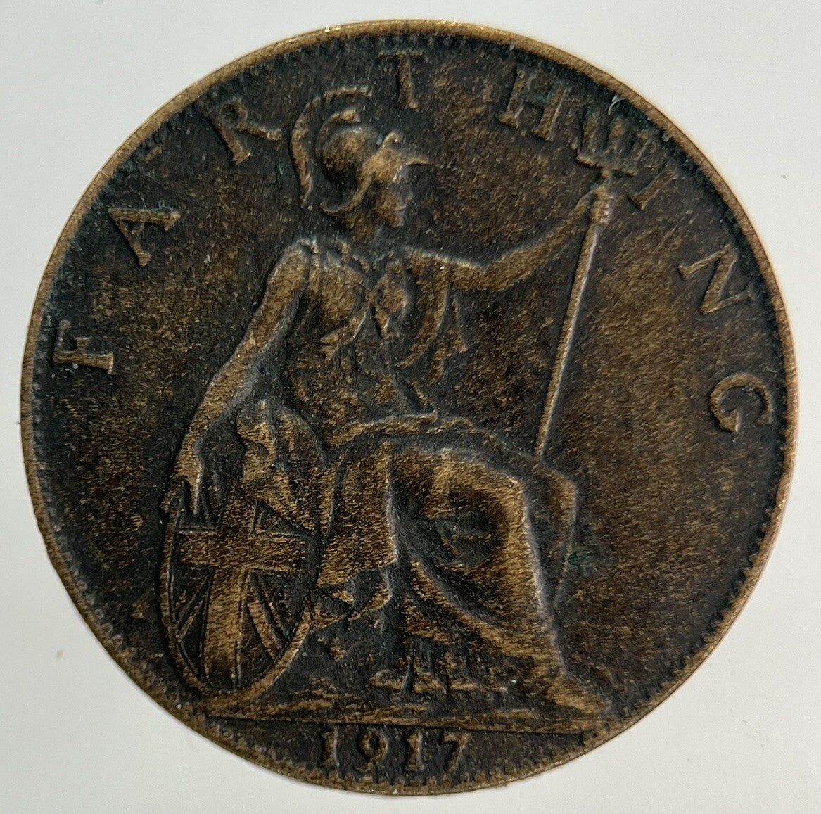 1917 George V Farthing Coin | Fine Collectable Grade