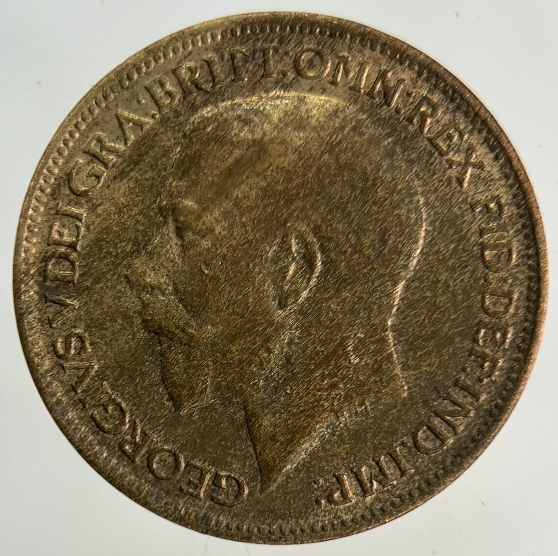1920 George V Farthing Coin | Fine Collectable Grade