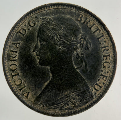 1872 Victoria Farthing Coin | Fine Collectable Grade