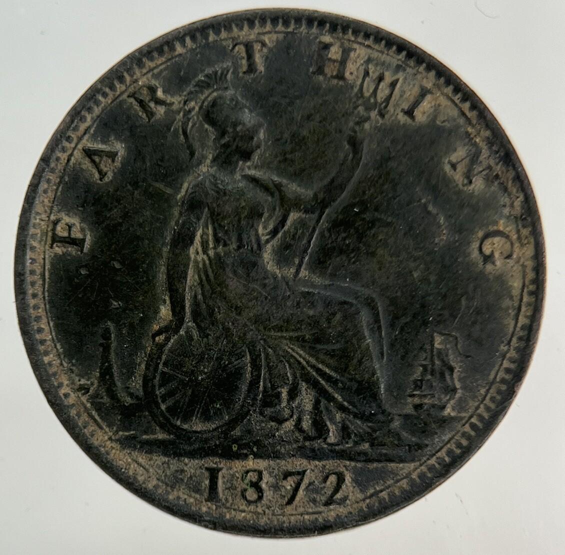 1872 Victoria Farthing Coin | Fine Collectable Grade
