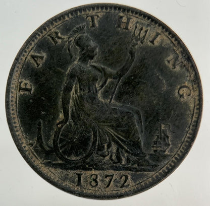 1872 Victoria Farthing Coin | Fine Collectable Grade