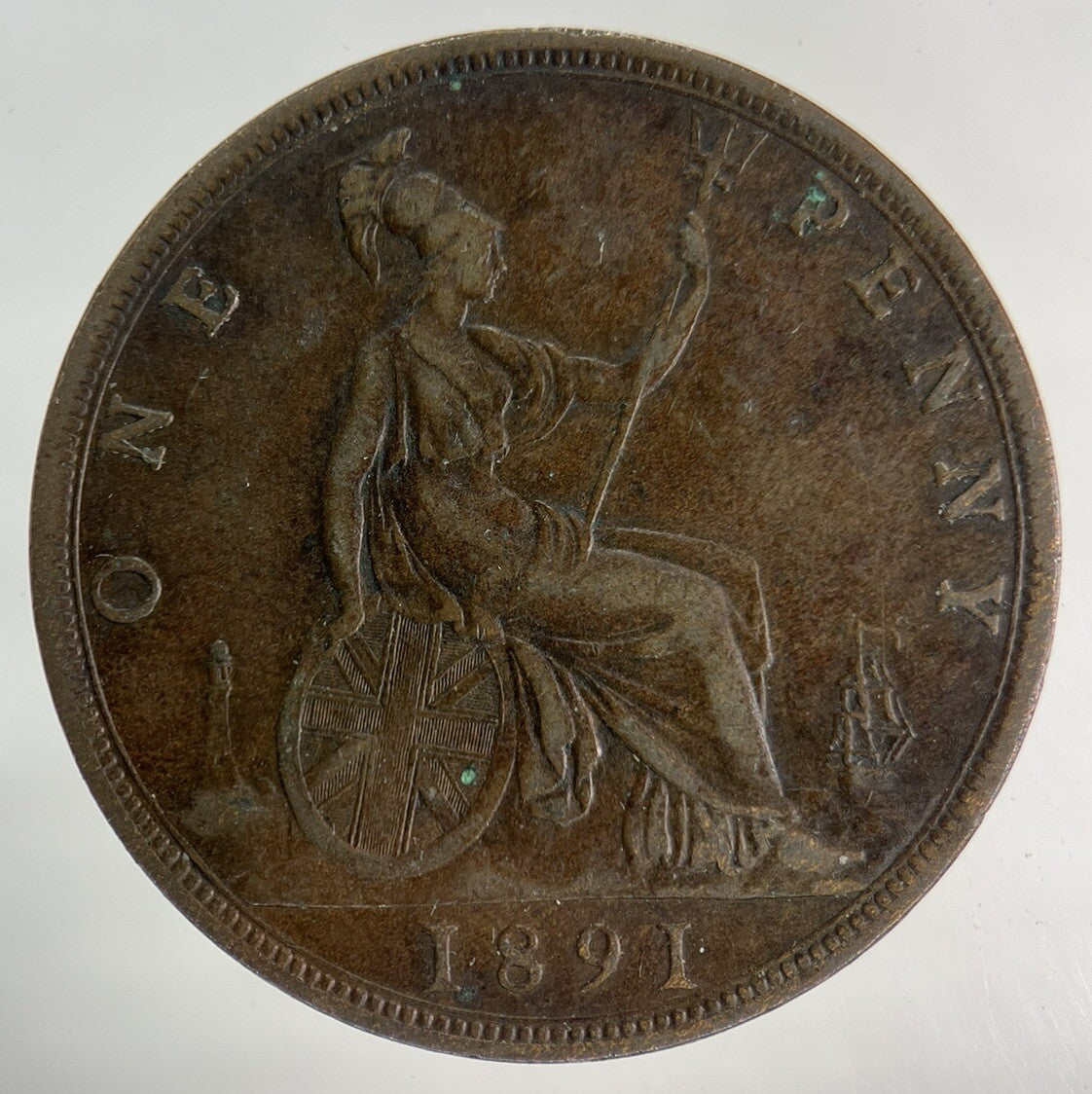 1891 Victoria One Penny Coin | Fine Collectable Grade