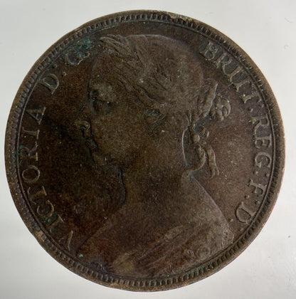 1891 Victoria One Penny Coin | Fine Collectable Grade