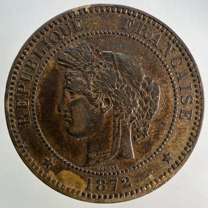 1872 France 10 Centimes Coin | Very High Grade