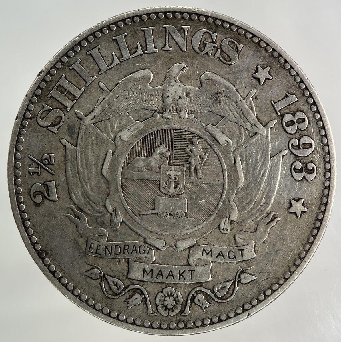 1893 South Africa Half-Crown Silver Coin | Very High Grade