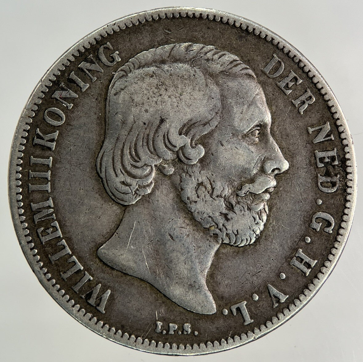 1865 Netherlands 1 Gulden Silver Coin | Very High Grade