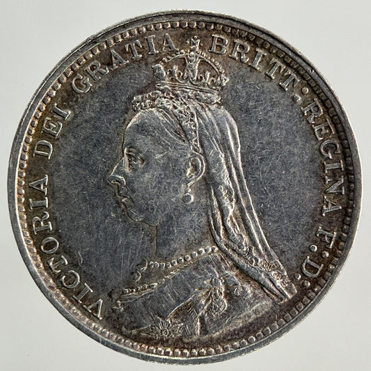 1887 Victoria Threepence Silver Coin | Very Fine Grade