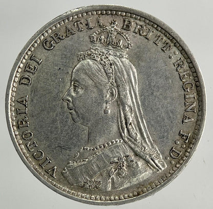 1887 Victoria Threepence Silver Coin | Very Fine Grade