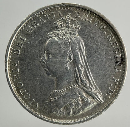 1887 Victoria Threepence Silver Coin | Very Fine Grade