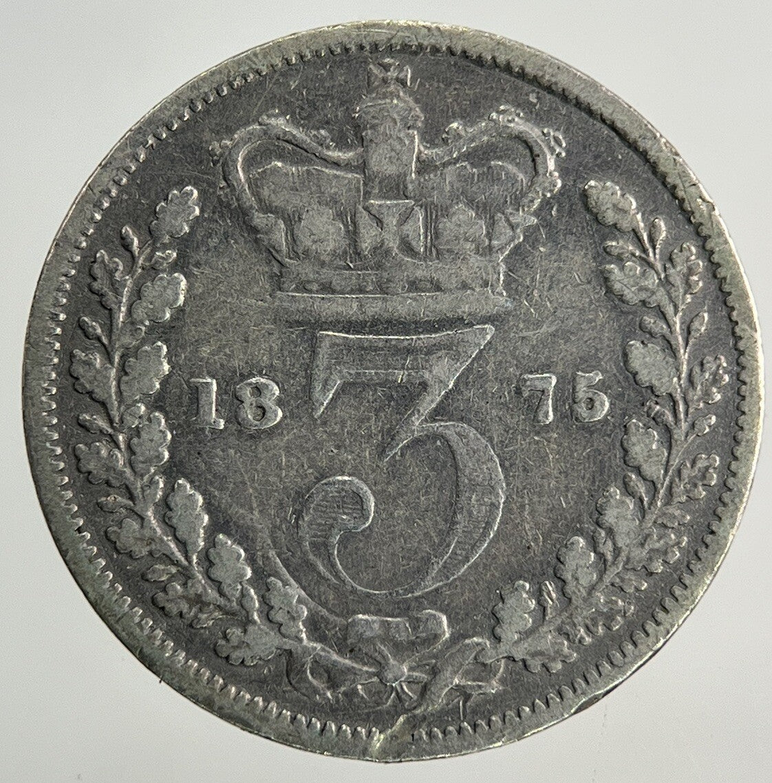 1875 Victoria Threepence Silver Coin | Fine Collectable Grade