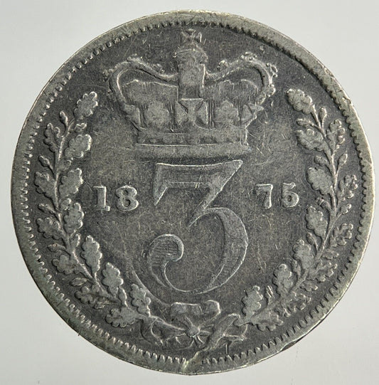 1875 Victoria Threepence Silver Coin | Fine Collectable Grade